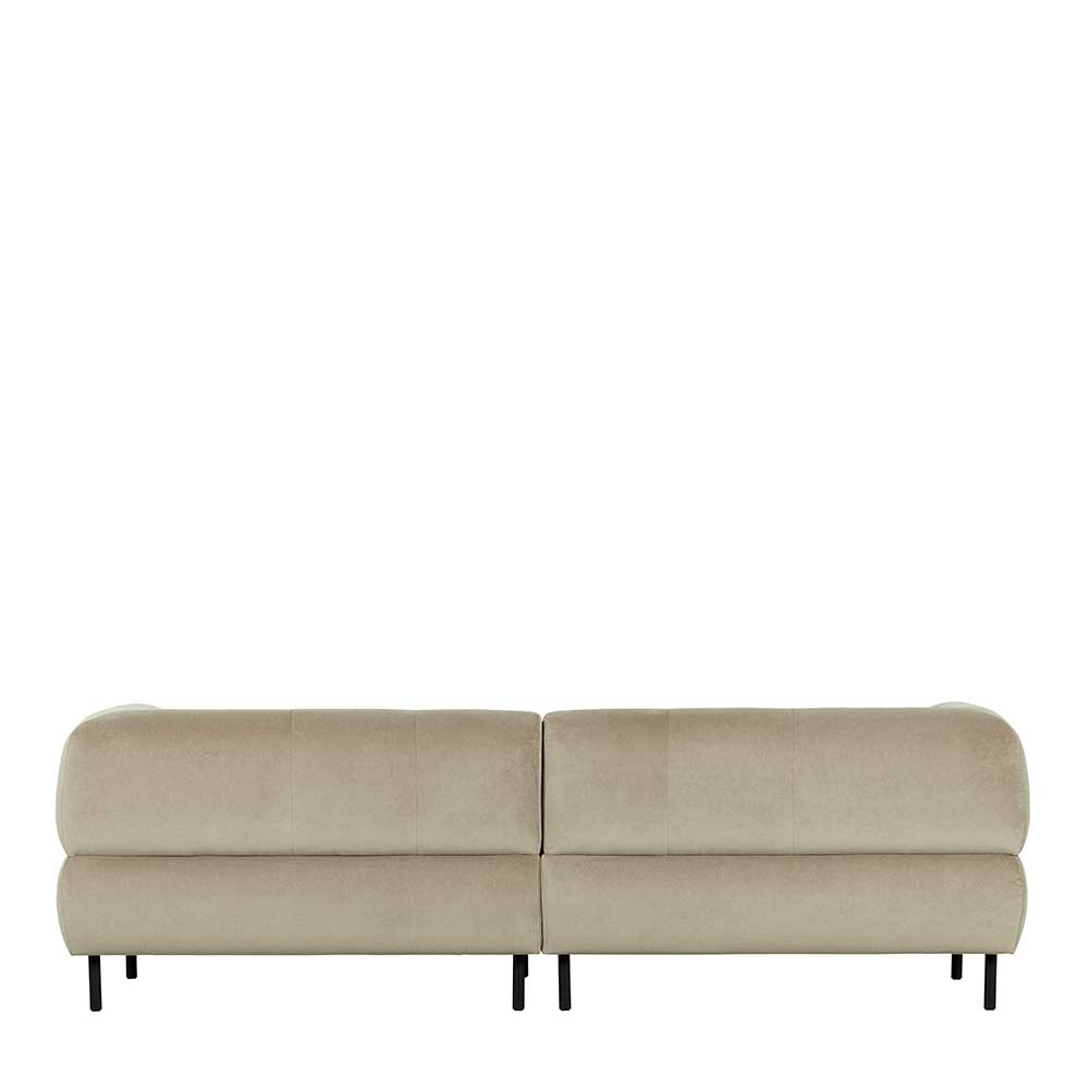 Wohnzimmercouch in Cremefarben Samt - Carry
