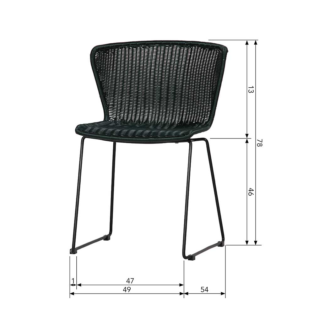 Geflechtstühle aus Kunstrattan - Spiaggi (2er Set)