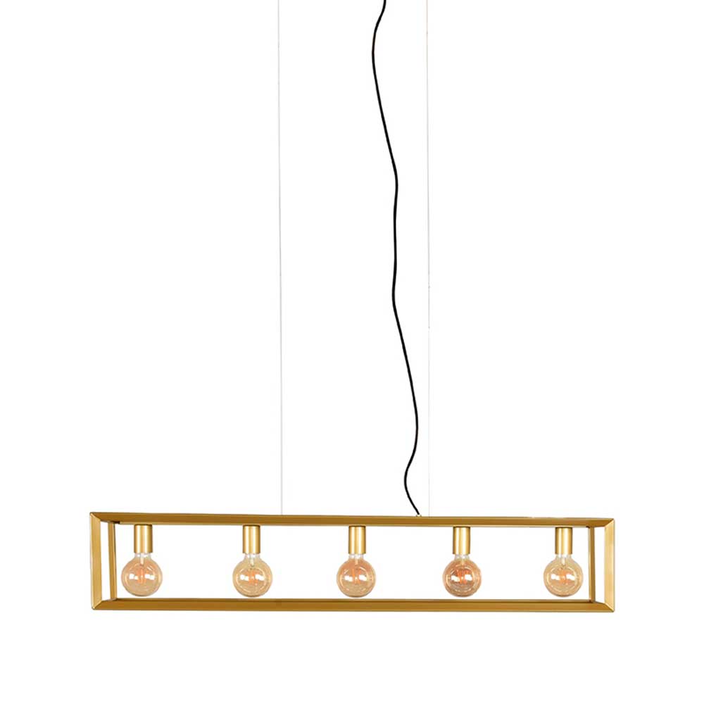 5-flammige Pendelleuchte in Gold - Gannices