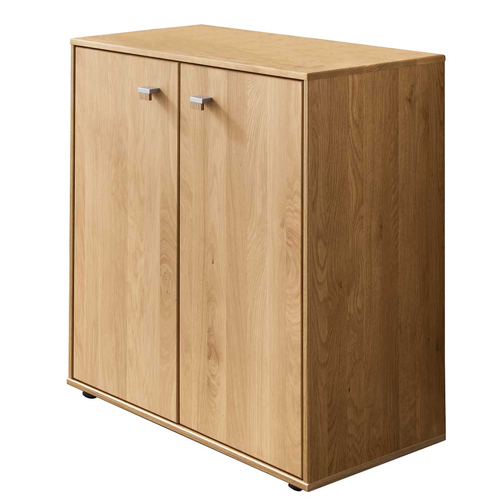 80x86x43 Holzkommode mit Türen aus Eiche - Emdsiva