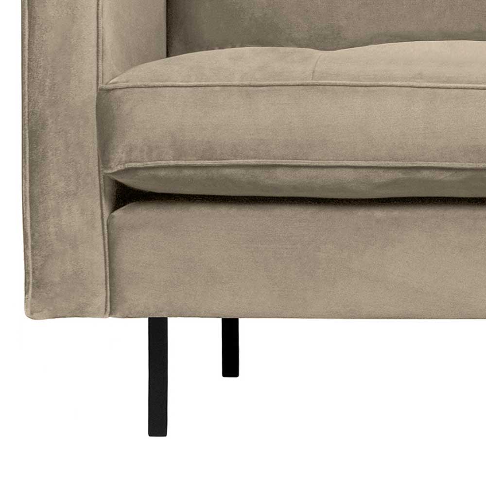 Retrosofa mit drei Sitzplätzen in Khaki - Afeiro
