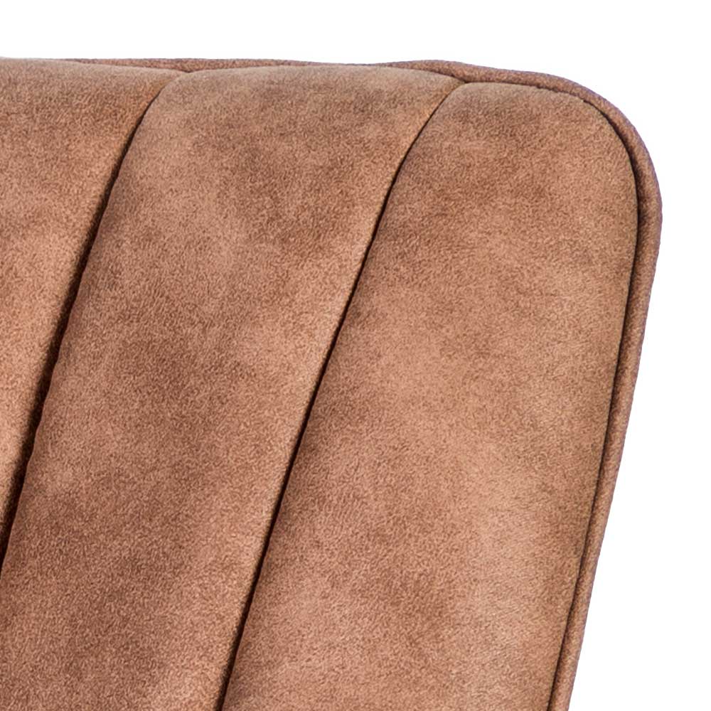 Stylischer Armlehnenstuhl in Cognac Braun - Captino
