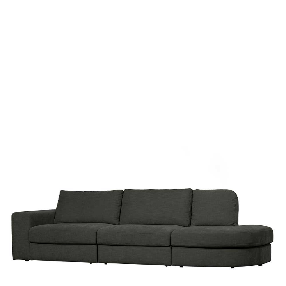 Webstoffcouch in Anthrazit - Jilatov