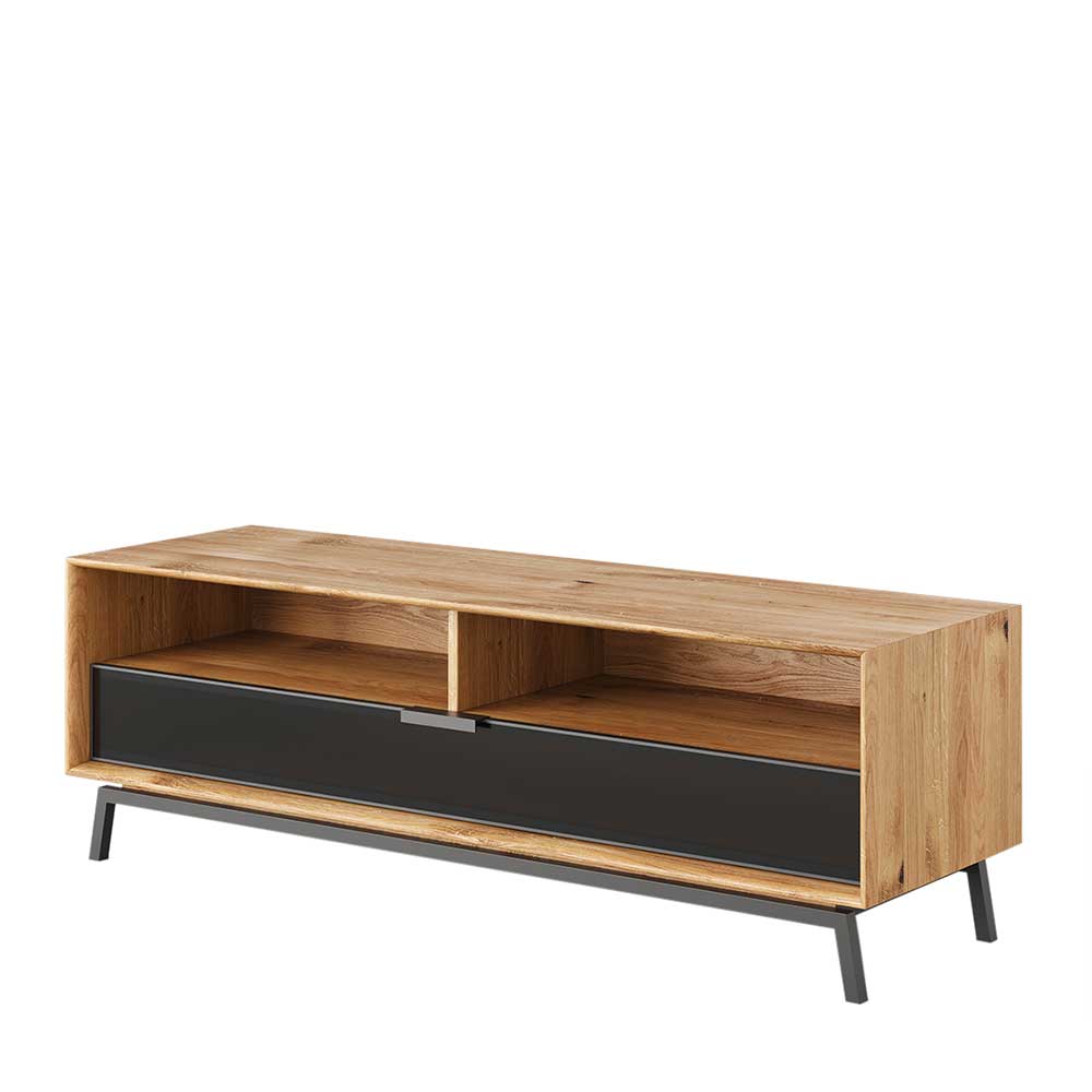 TV Lowboard aus Eiche und Metall - Fabiella