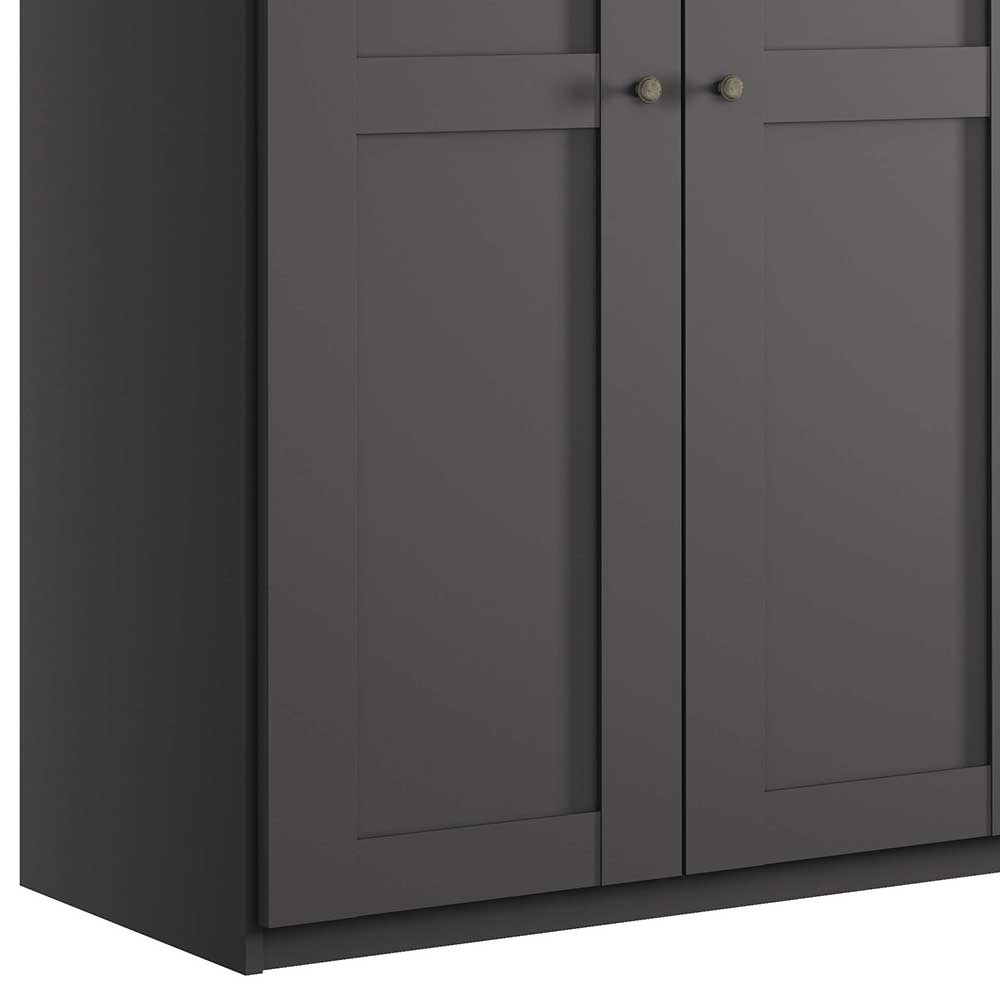 Moderner Kleiderschrank in Dunkelgrau - 5-türig - Mataram
