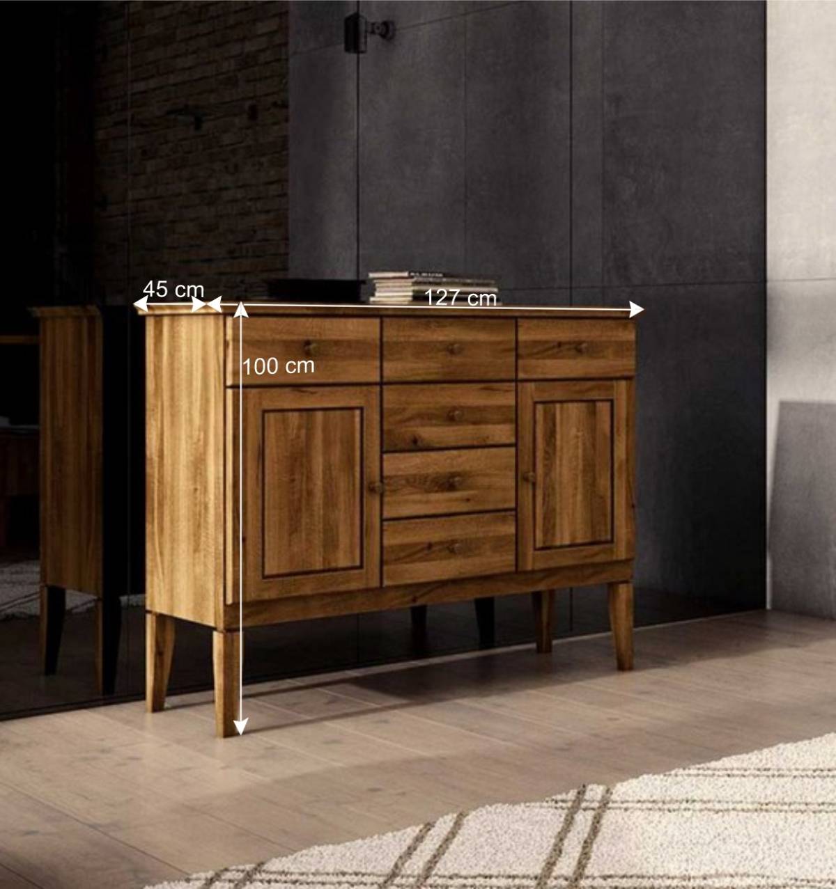Schlafzimmer Sideboard Masdamos aus Wildeiche Massivholz
