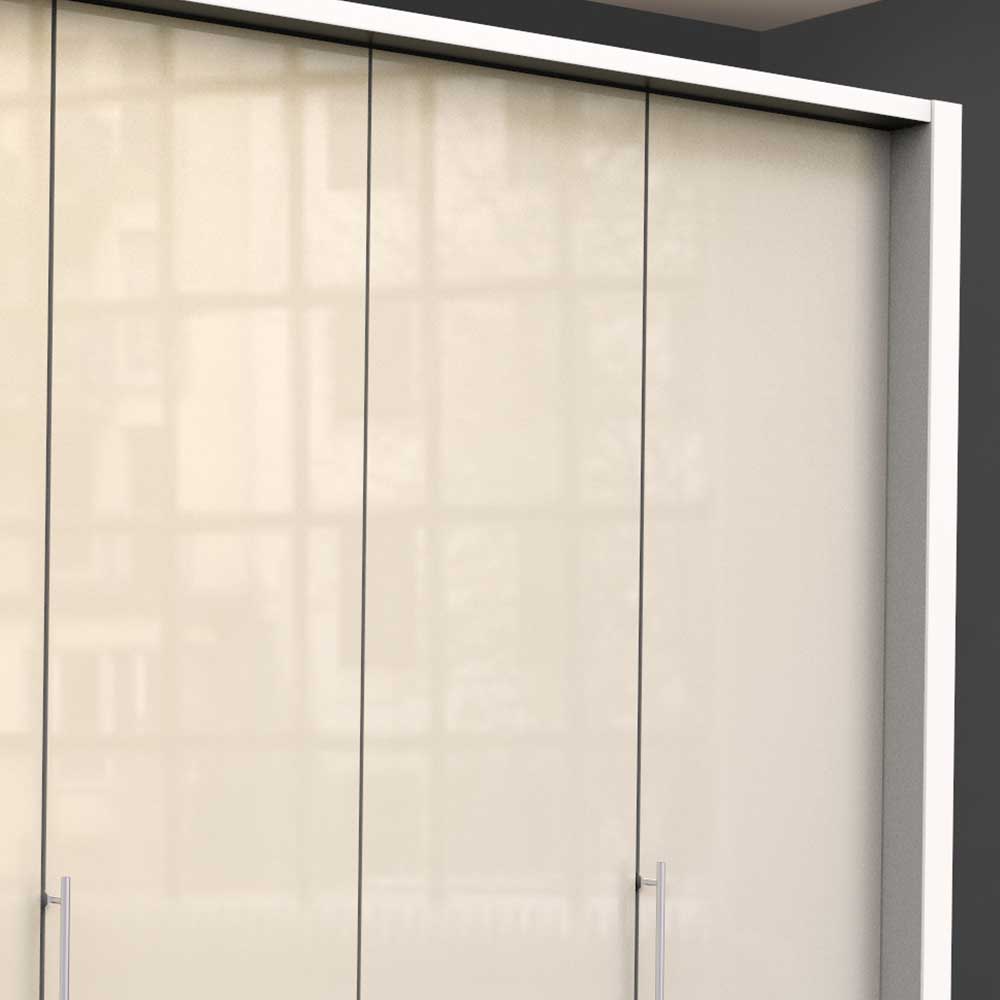 Schlafraum Kleiderschrank in Cremefarben Glas Front - Zidarie