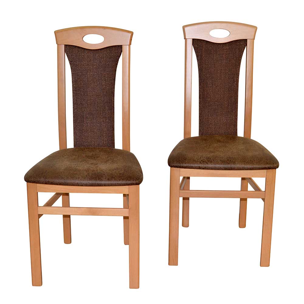Polsterstühle aus Buchenholz - Bigova (2er Set)