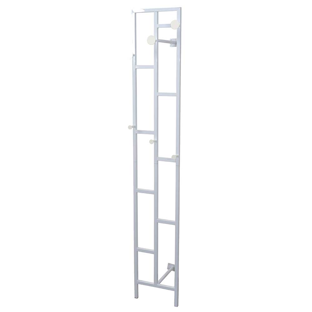 Moderne Design Wandgarderobe aus Stahl in Weiß - Musone