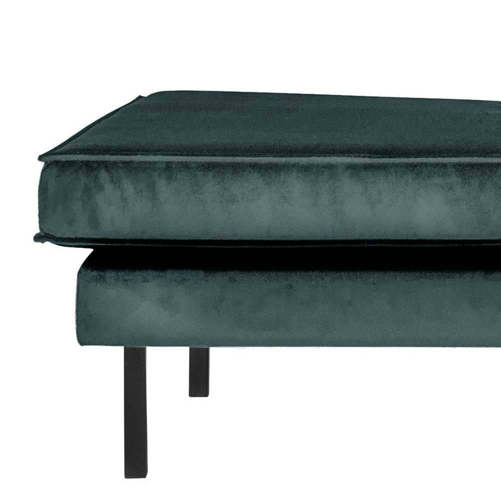 203x85x86 Sofaliege in Blau Samt - Fledos
