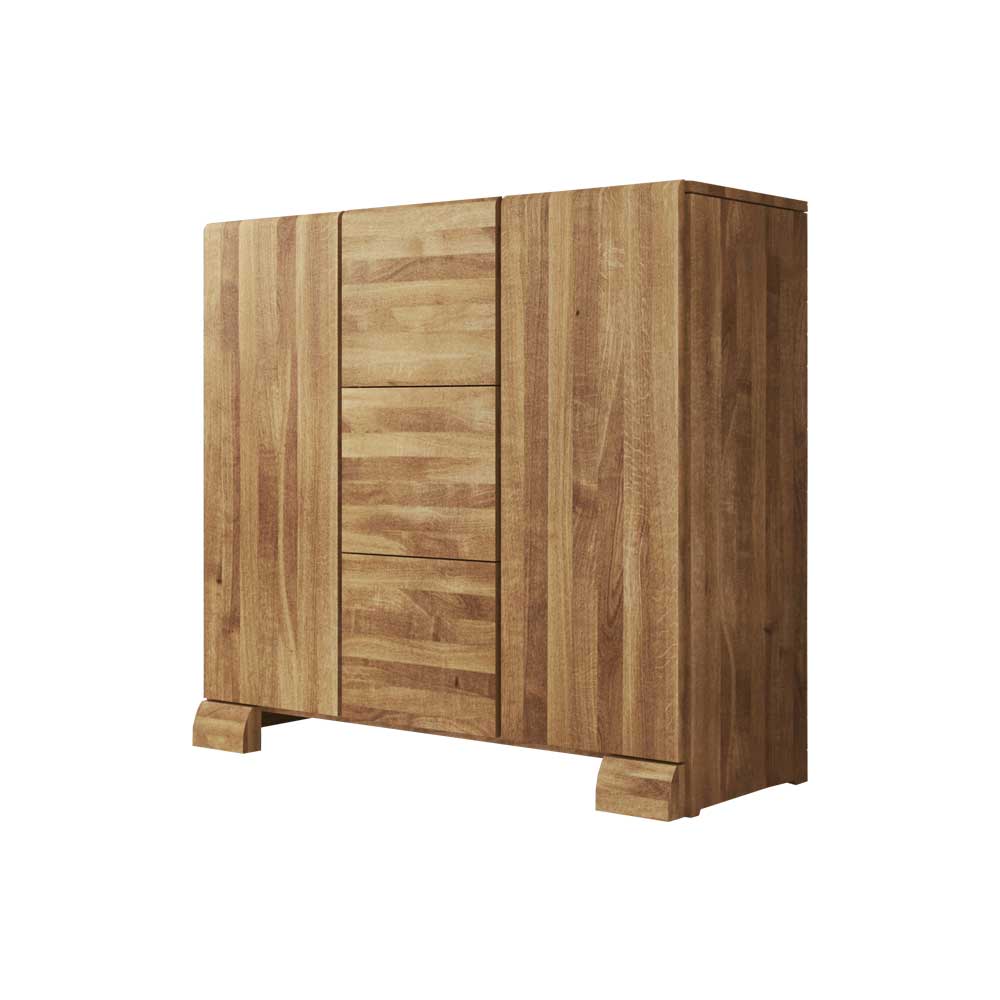 Wildeiche Sideboard Vaskov massiv geölt