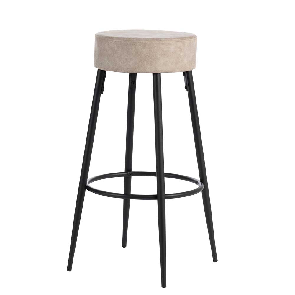 Moderner Barhocker mit rundem Sitz - Lilis (2er Set)