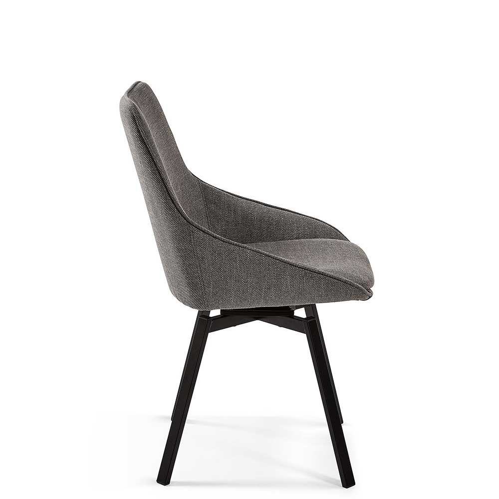 Moderne Schalensitz Stühle in Grau - Runina (2er Set)