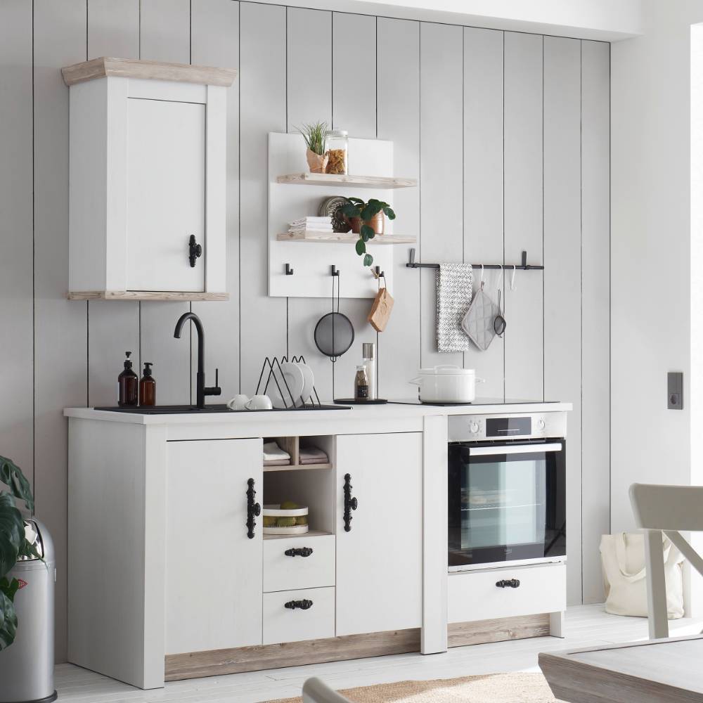 Landhaus Küchenmöbel 191 cm breit - Nedita (vierteilig)