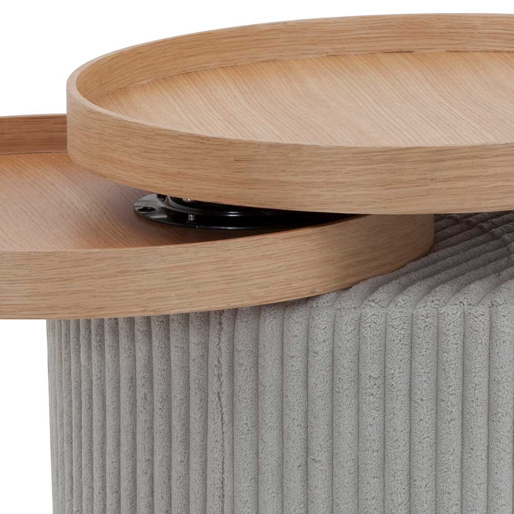 Runder Design Wohnzimmertisch mit 2 Platten - Fistranco