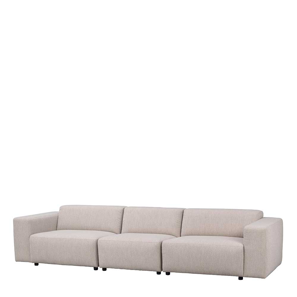 Dreisitzer Wohnzimmersofa aus Boucle in Creme - Casca