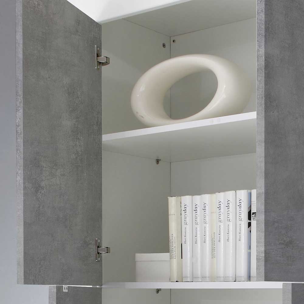 4-türiger Schrank in Beton Optik - Narandu