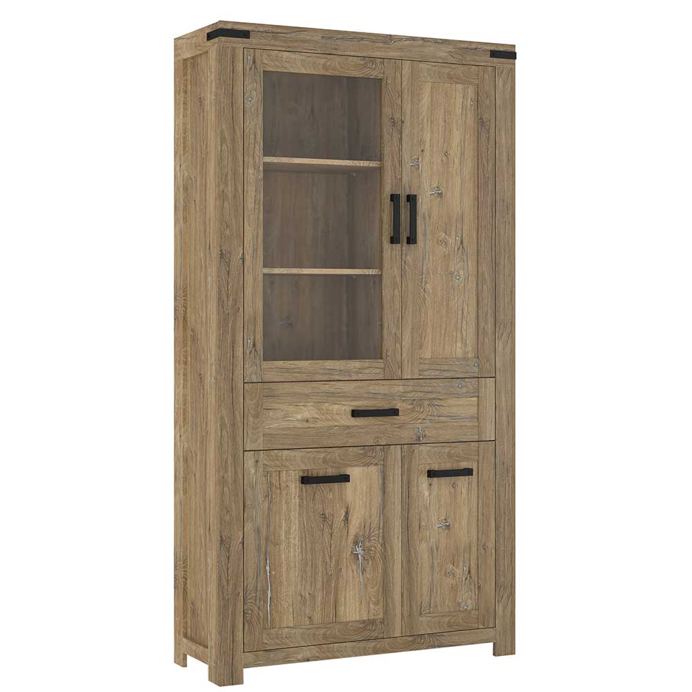 110x200x40 Schrank in Eiche Dunkel - Yoziska