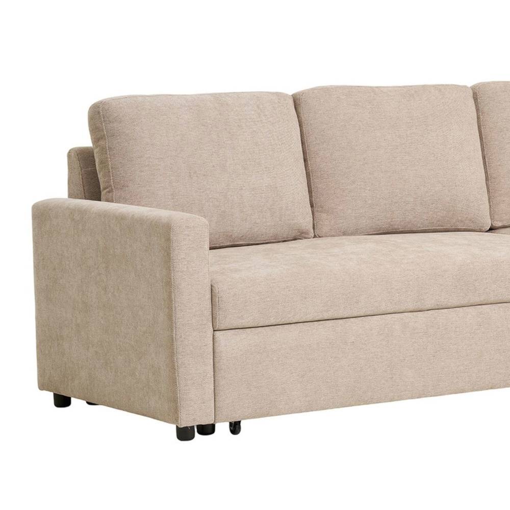 Sofaecke mit Bettfunktion in Beigegrau - Adhipa