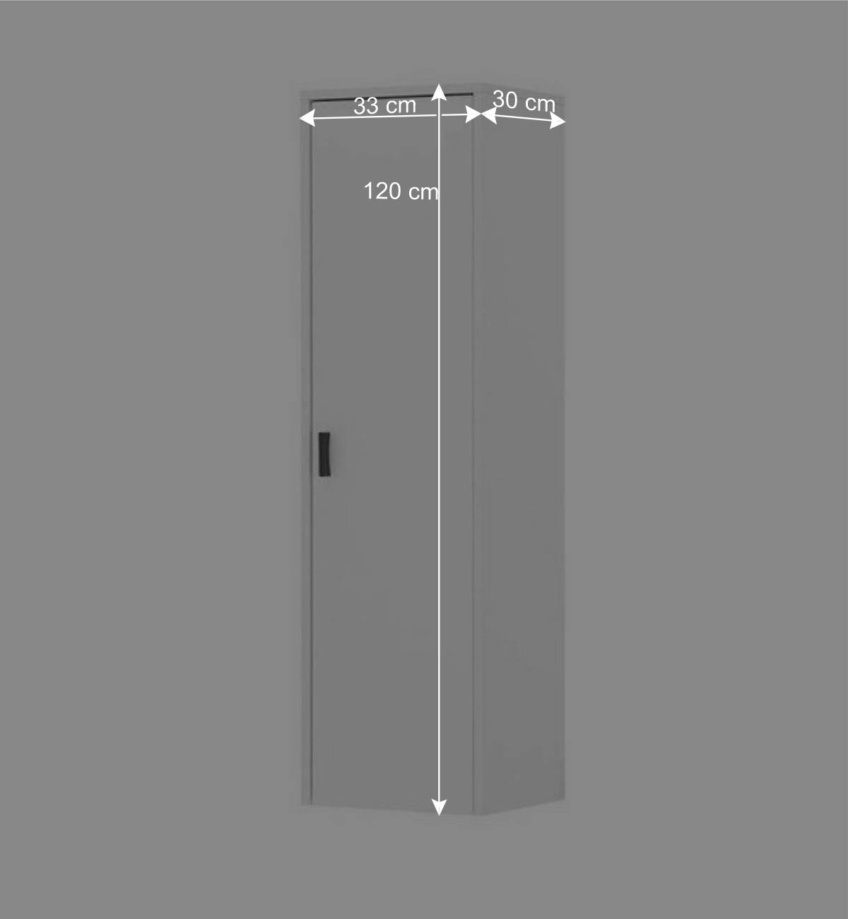 Mattweißer Hängeschrank fürs Wohnzimmer - Dualkos