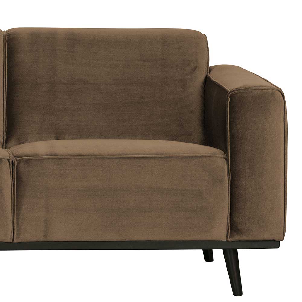 Sofas Dreisitzer in Taupe Samt - Salverna