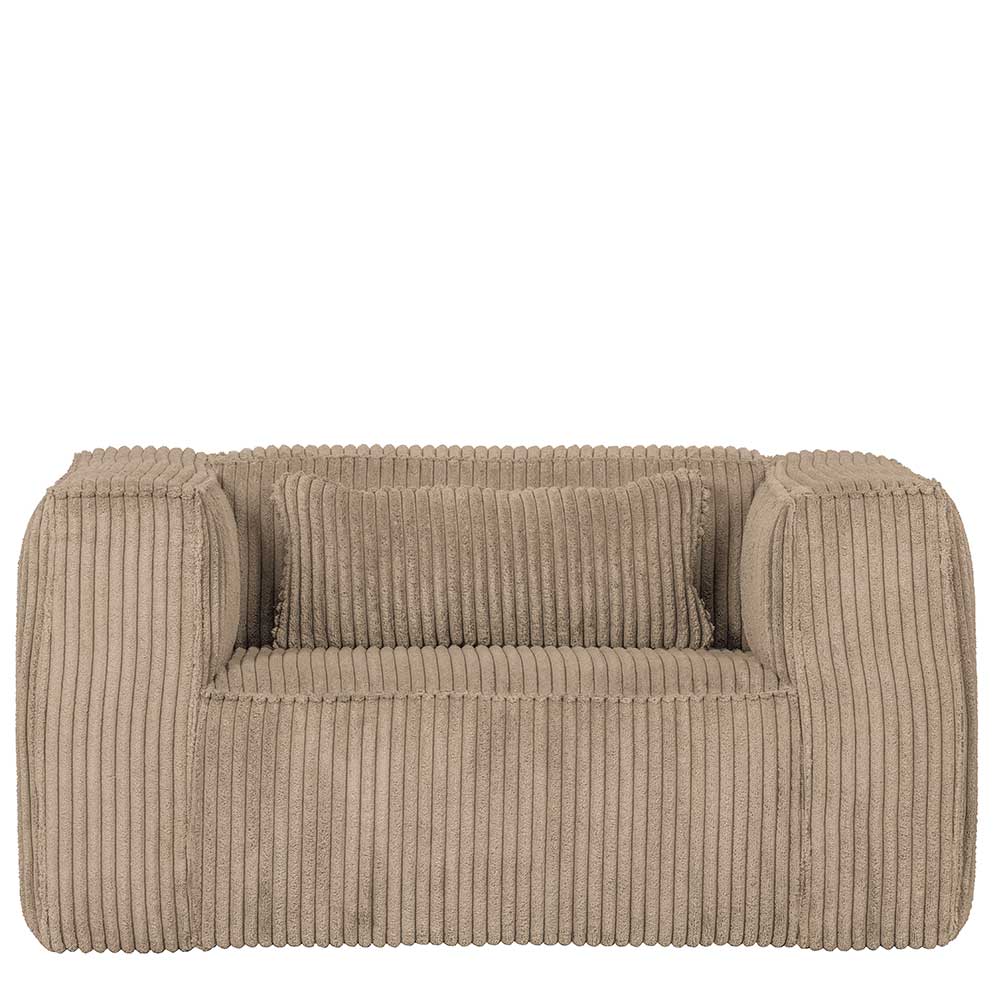 Stylischer Breitcord Sessel in Beige - Viamo