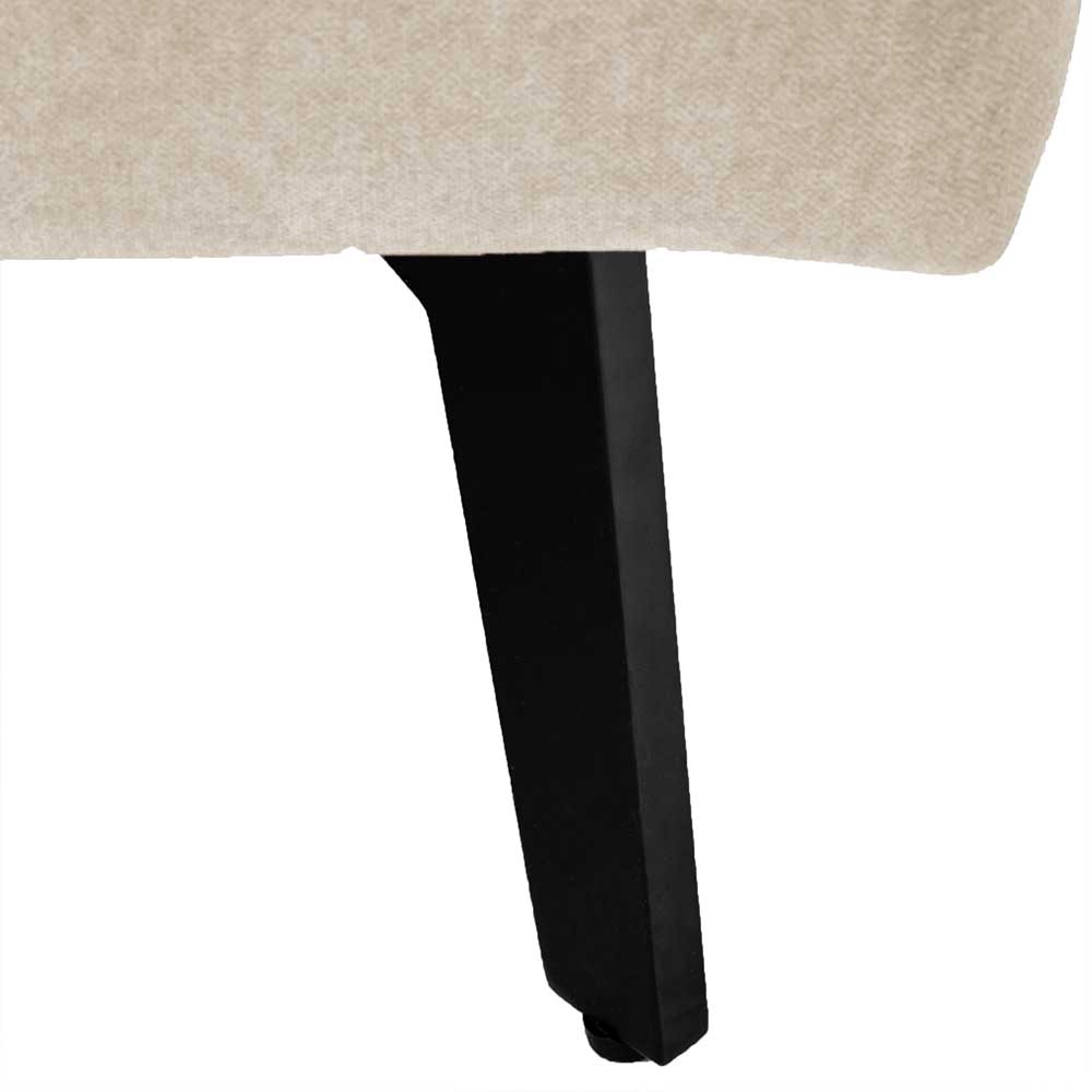 Gepolstertes Stauraumbett in Beige Velours - Emja