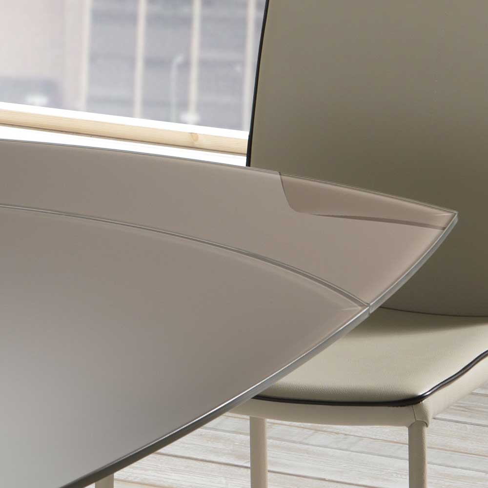 Ausziehbarer Tisch Zoreca mit Glasplatte