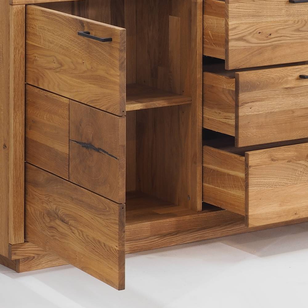 Eichenholz Sideboard mit 188 cm Breite - Hugo