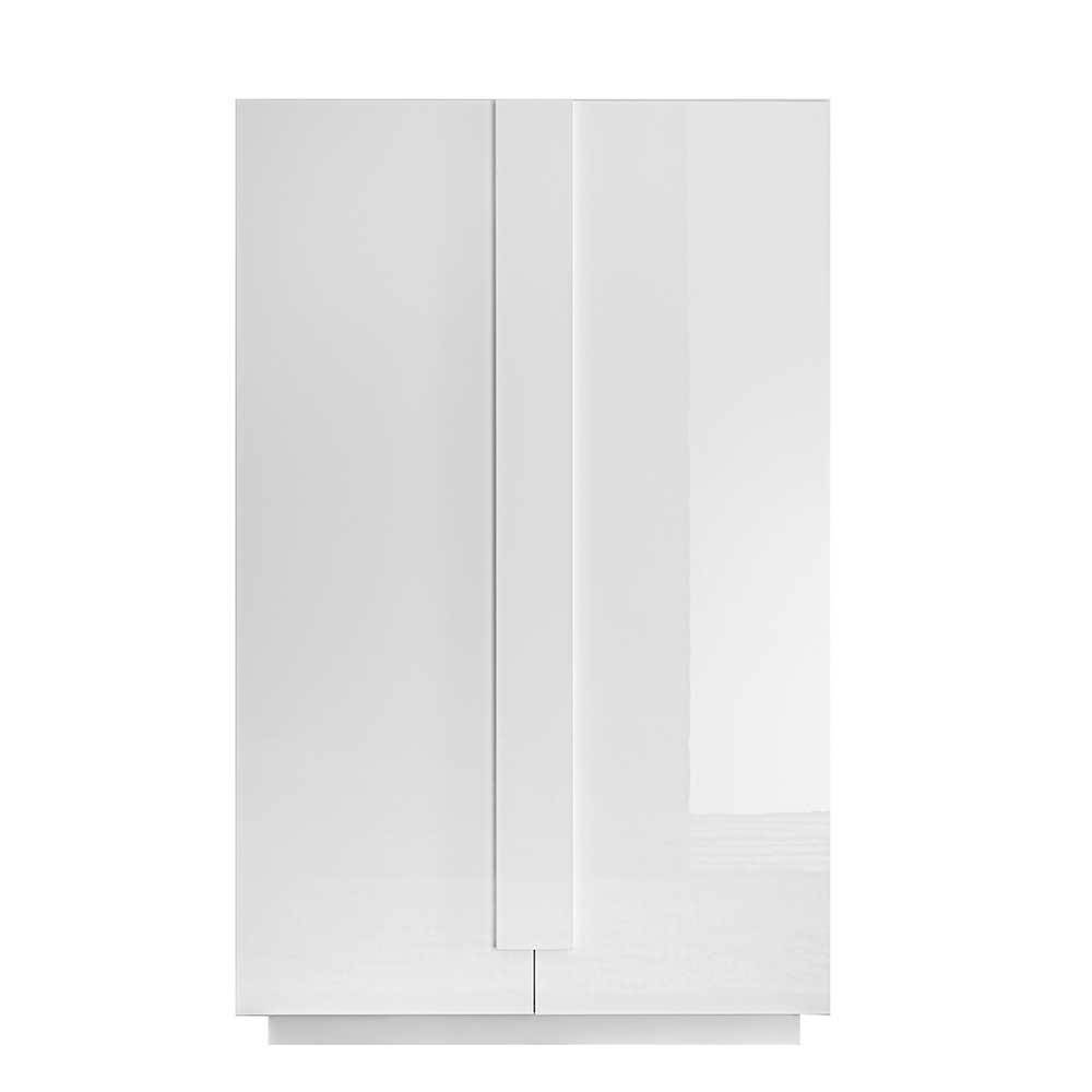 2-türiger Hochglanz Schrank in Weiß - Kerym