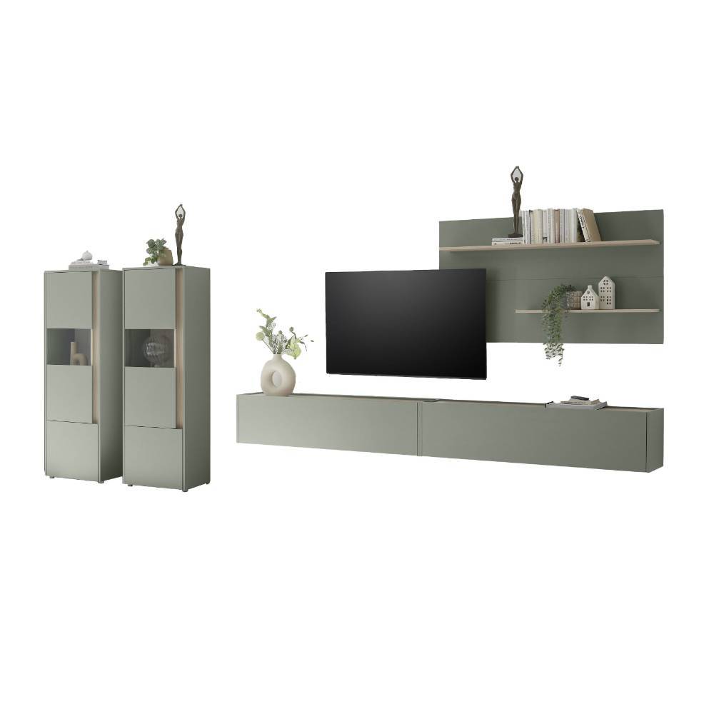 Wohnzimmerschränke und Wandpaneel Set - Socotta (fünfteilig)