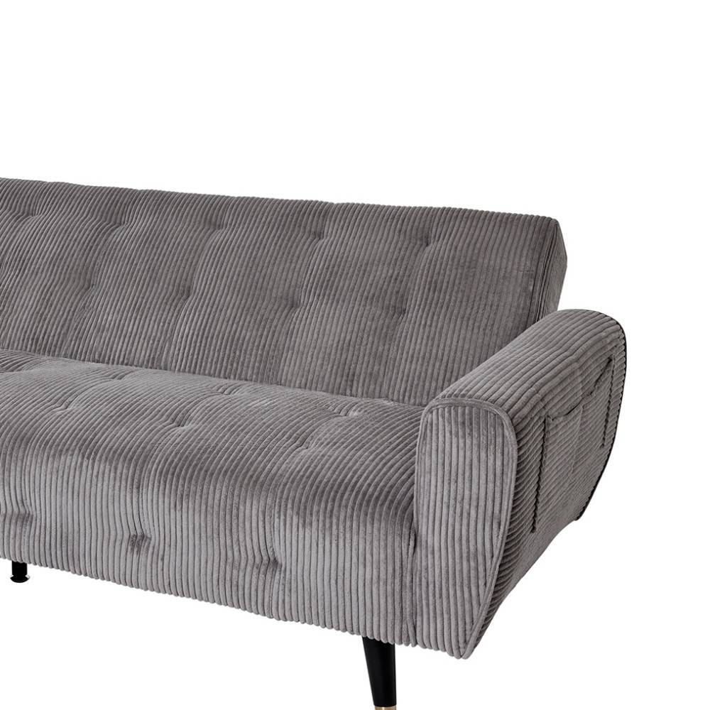 Cord-Schlafsofa in Grau - Ranuves