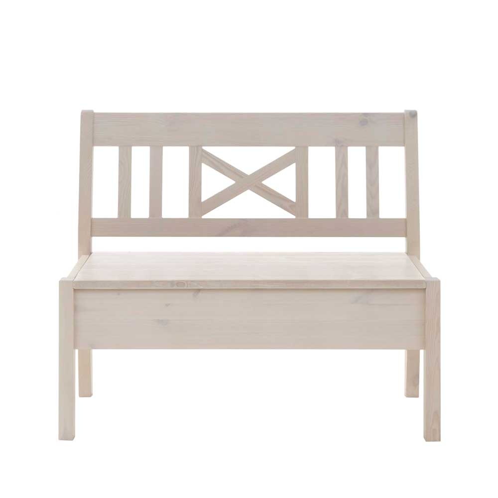 Kiefer Sitzbank Onesti mit Truhe