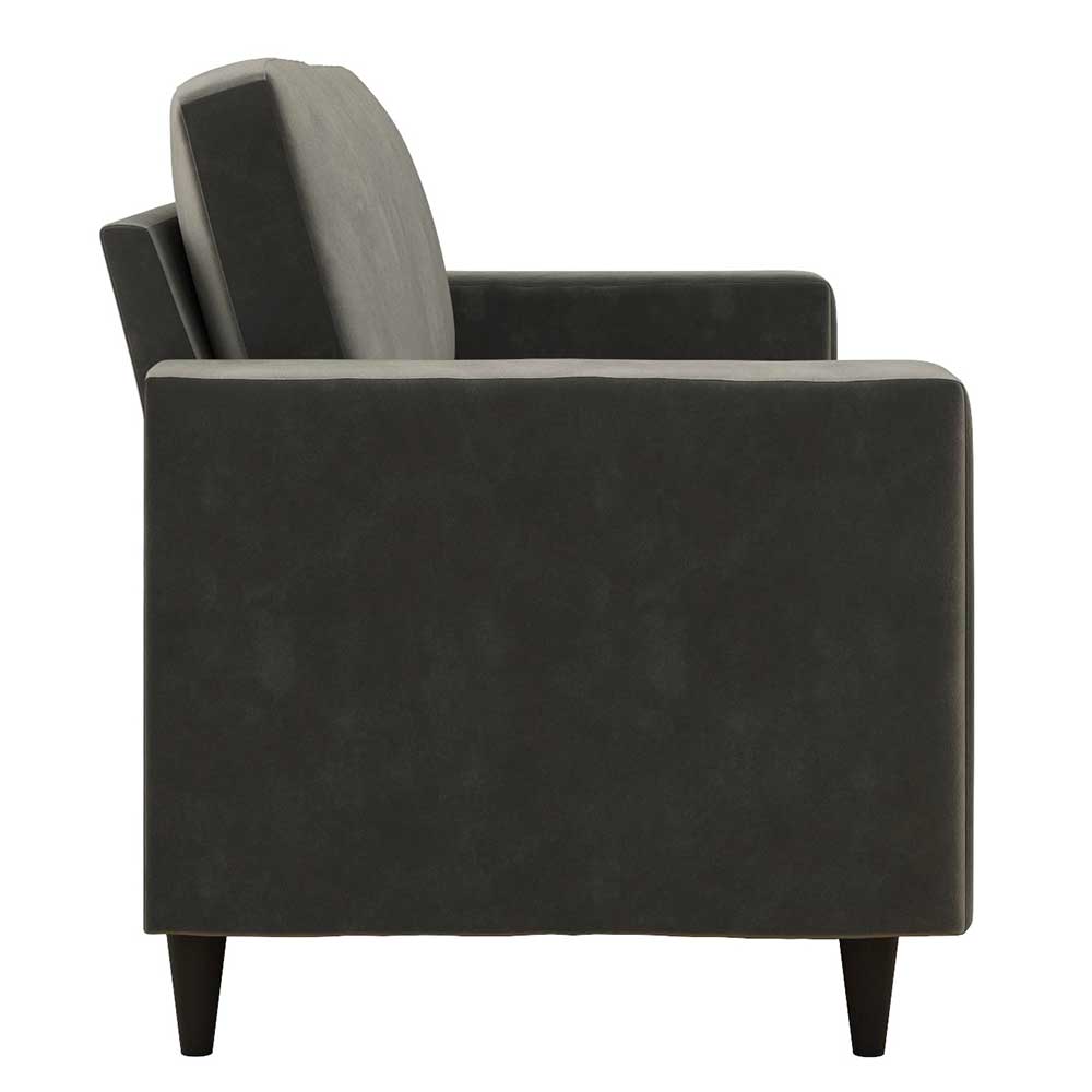 Dreisitzer Couch in Grau Samt - Hippa