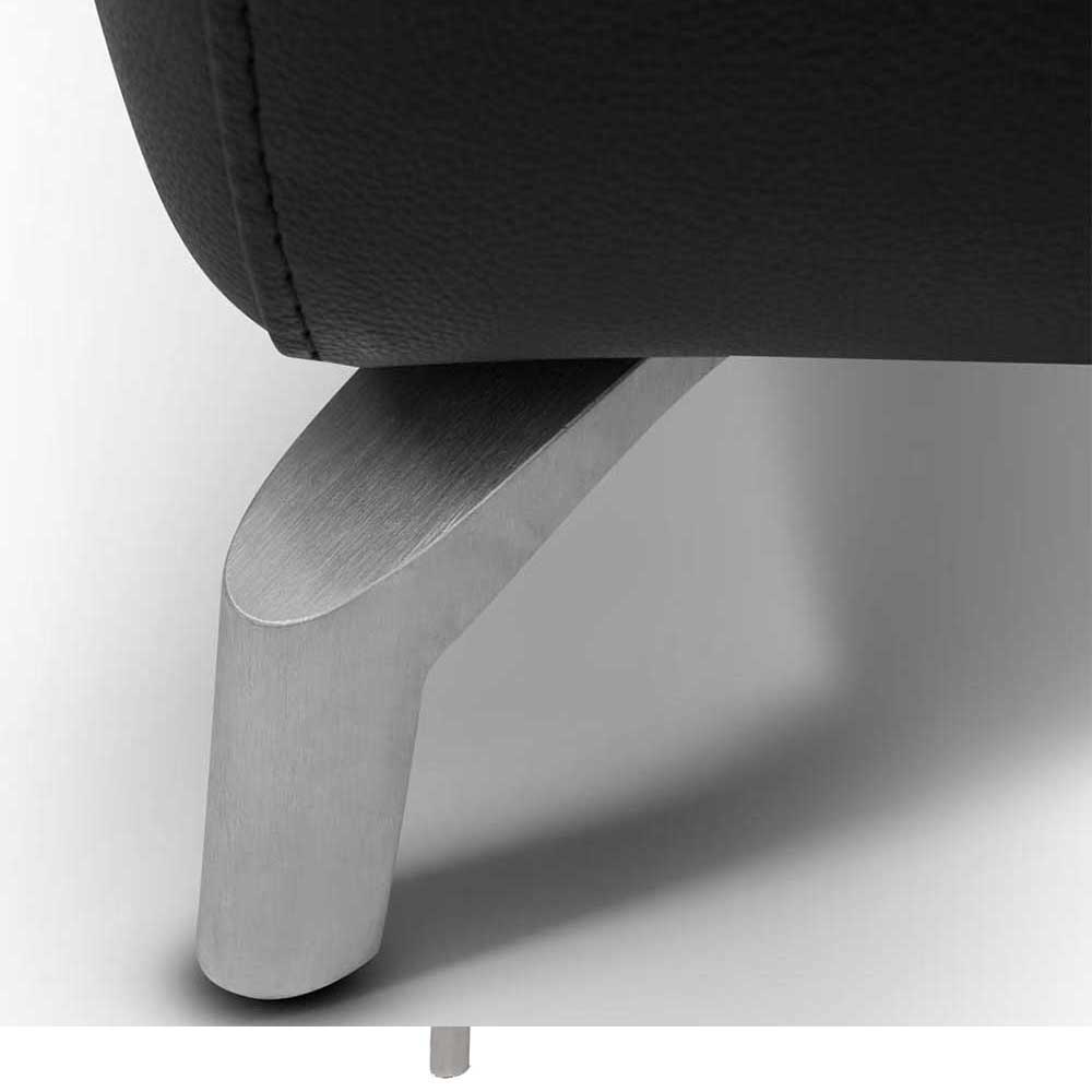Moderner Metallfuß der schwarzen Leder Polstercouch – Vlatkura