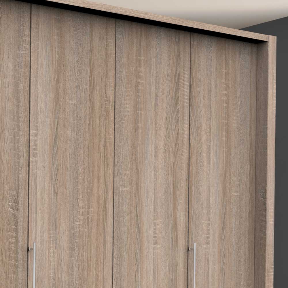 Holzoptik Kleiderschrank in Eiche sägerau - Zayun