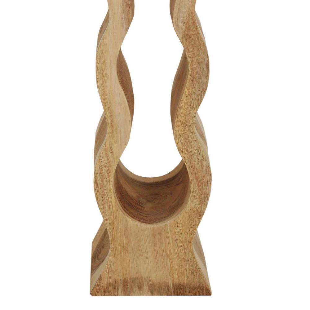 Design-Weinregal aus Suar Massivholz - Teako