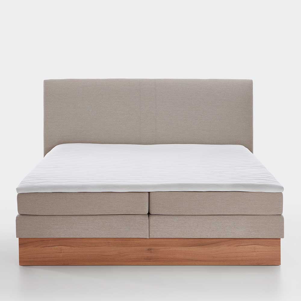 Komplettbett mit Bettkasten in Creme - Flippo