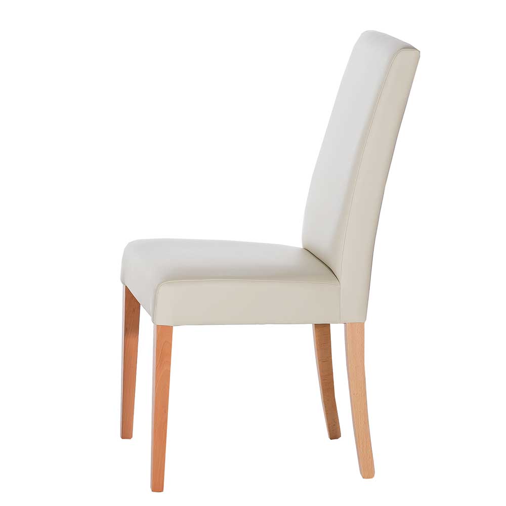 Kunstleder Hochlehner in Creme - Lician (2er Set)