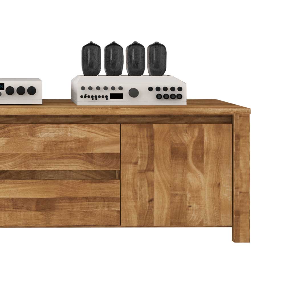 TV Board Nadalia aus Wildeiche Massivholz