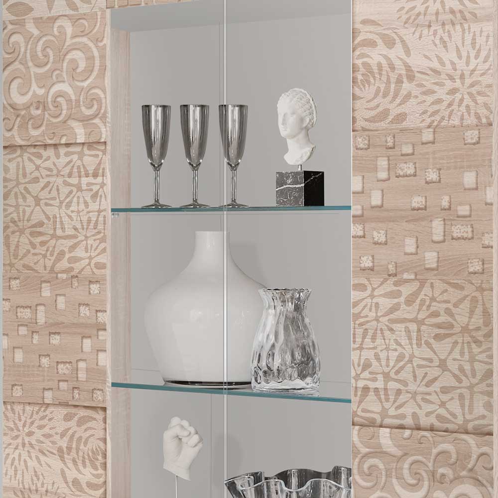 121x166x42 cm Vitrine mit Muster Print Front - Bielvas