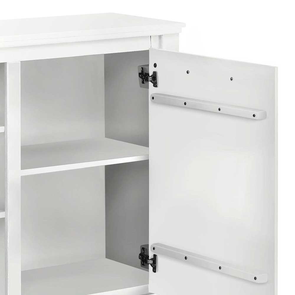 170x82x35 Weißes Sideboard auf Sockel - Enzetra