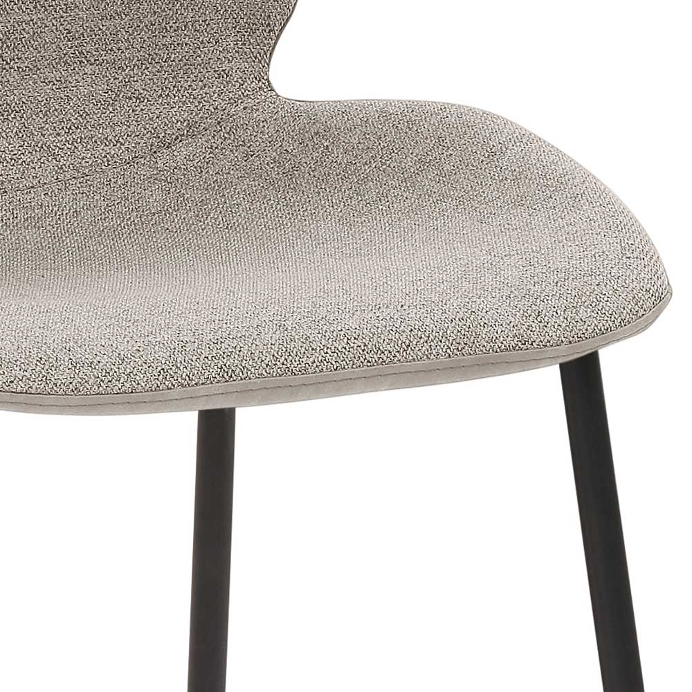 Bar Stuhl in Grau & Schwarz - Cressedia
