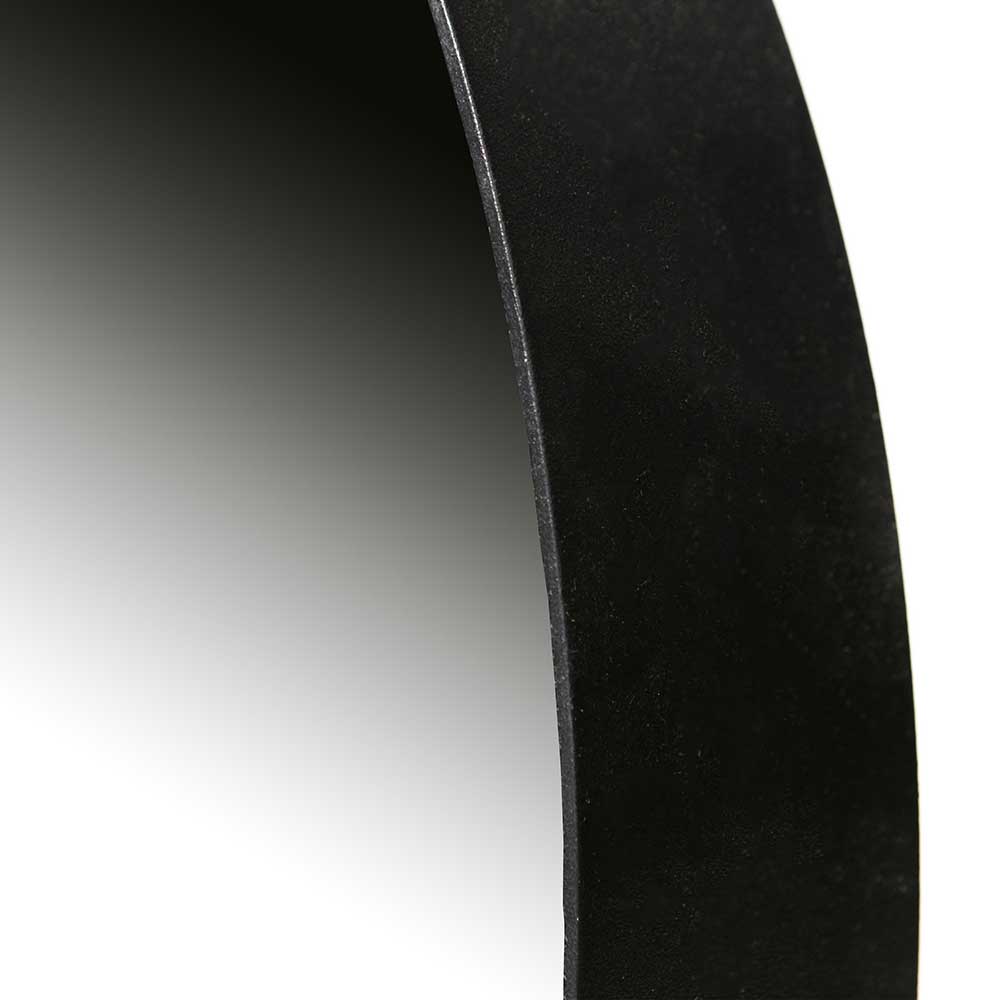 Runder Hängespiegel in Schwarz 80x80x5 - Mion