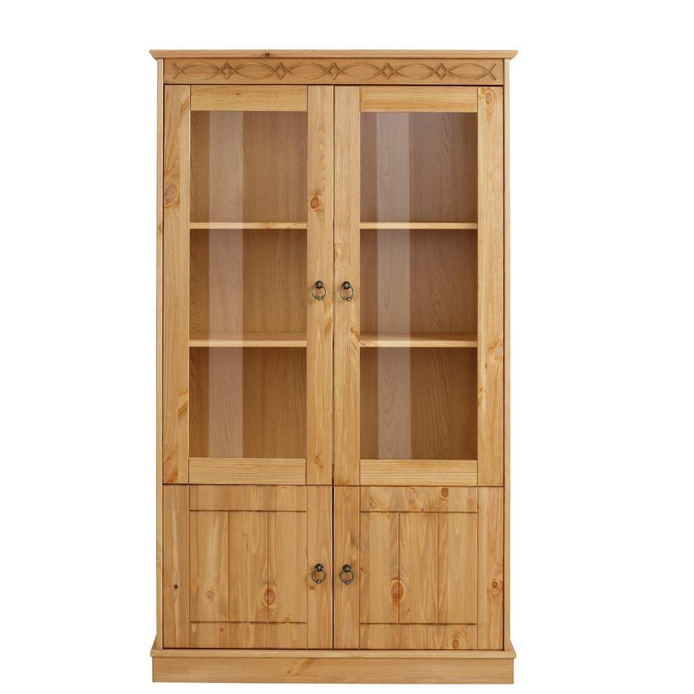 Kiefernholz Vitrine gebeizt und geölt - Goro