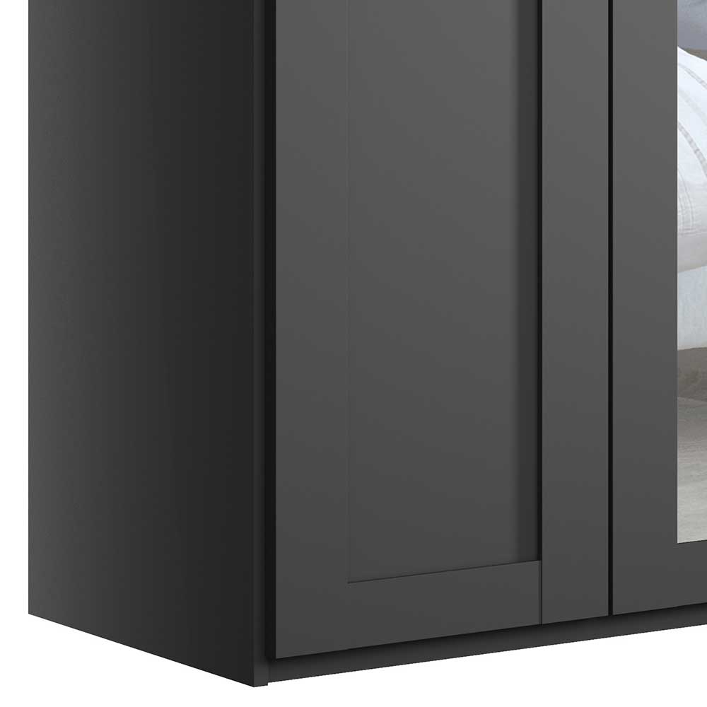 150x216x58 3-türiger Schlafzimmerschrank mit Spiegel - Mataram