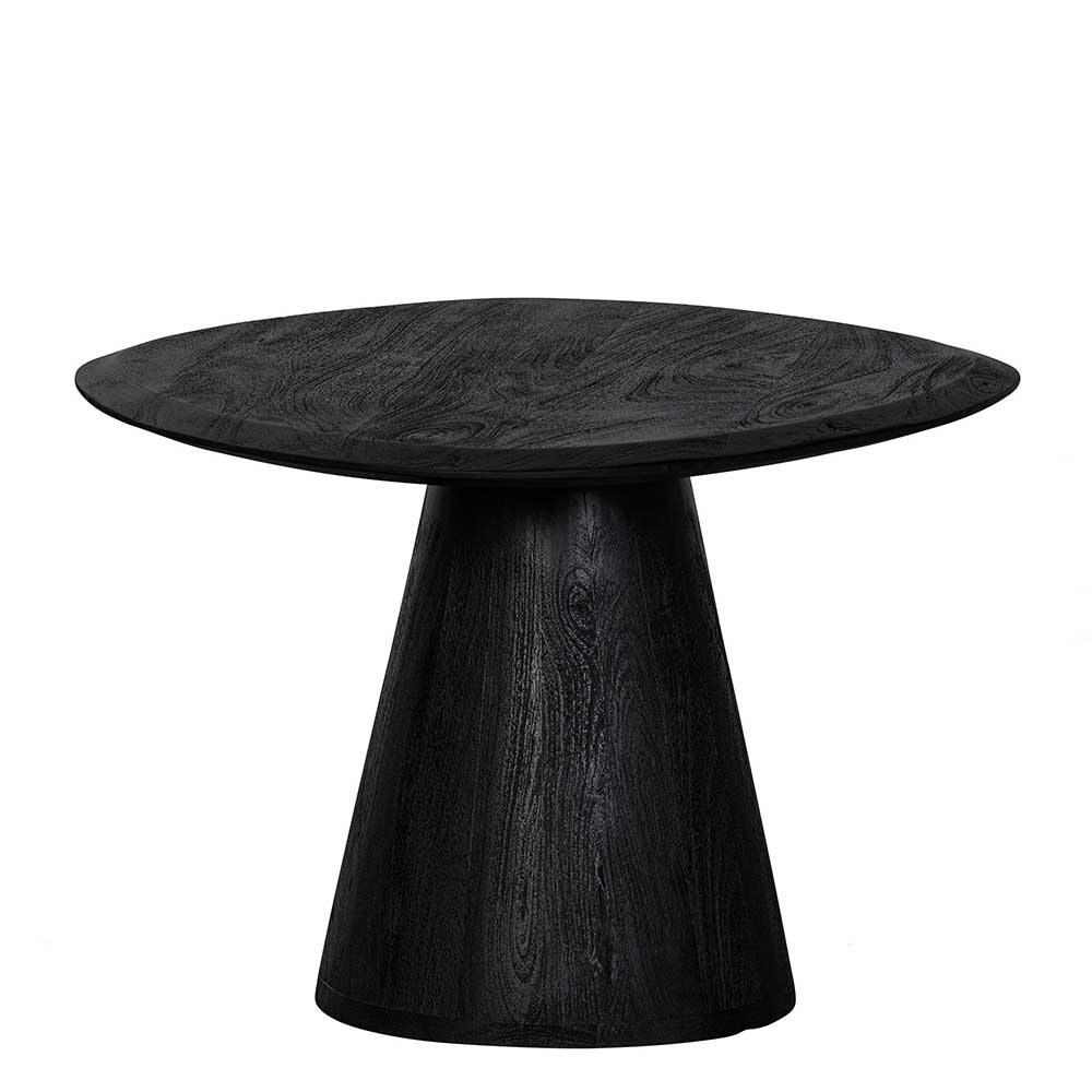 Design Couchtisch in Schwarz Massivholz - Standing