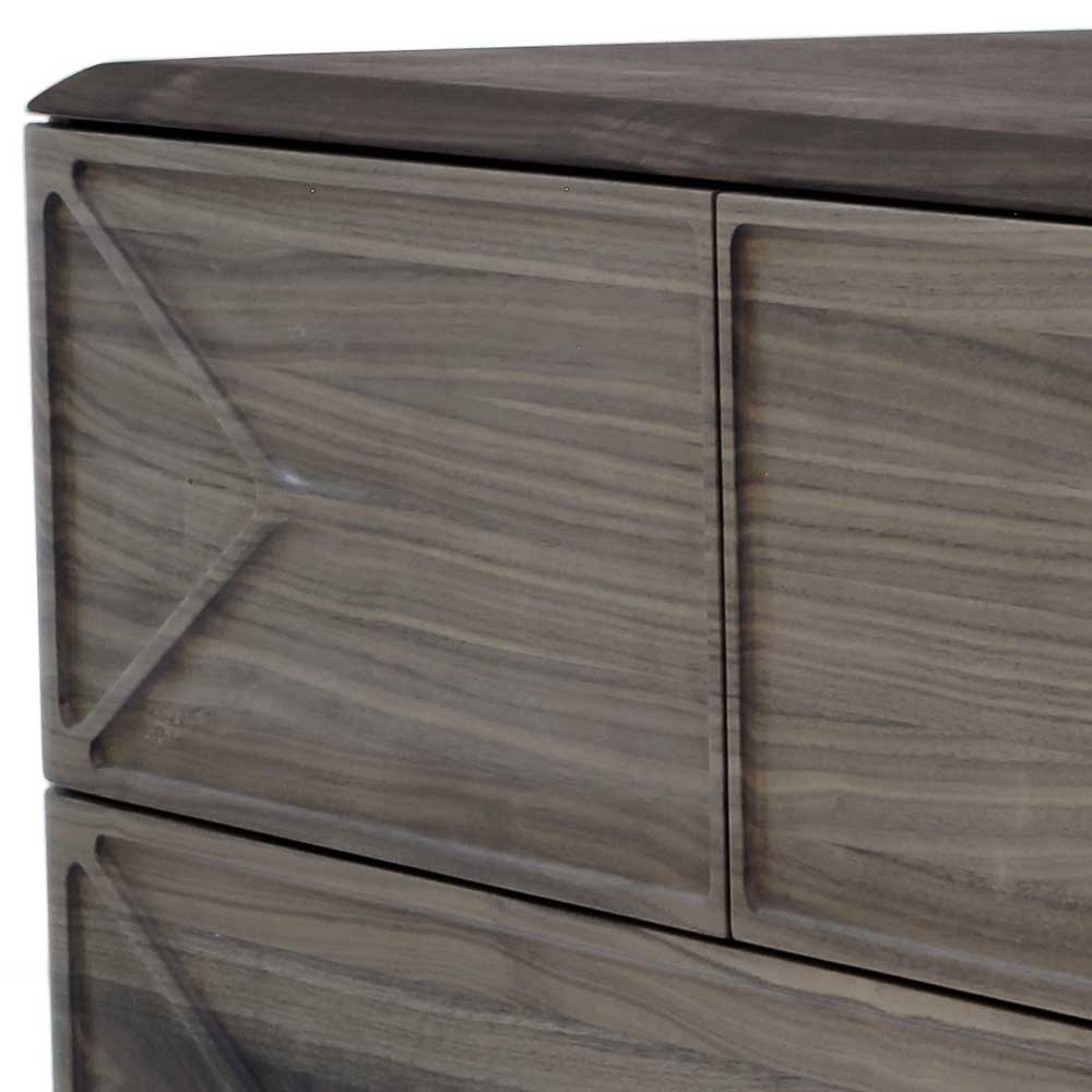 120x78x40 Design Kommode aus Nussbaum - Rivossa