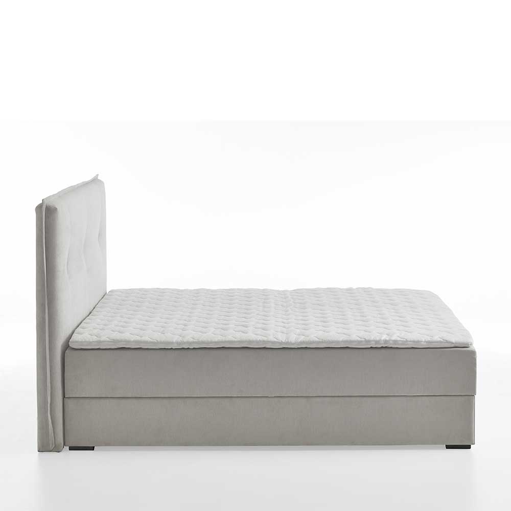 Stauraum Doppelbett in Hellgrau Stoff - Vensun