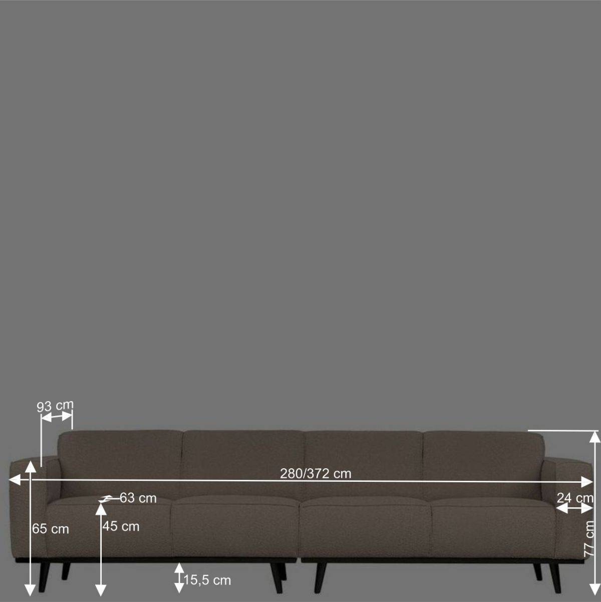 4-Sitzer 5-Sitzer Sofa in Kastanienfarben Buklee - Moto